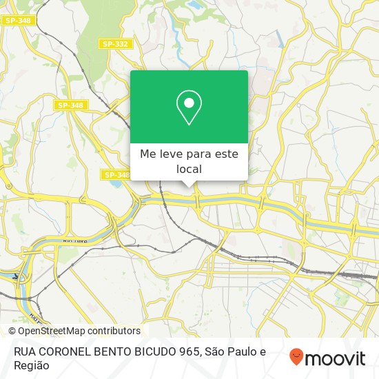 RUA CORONEL BENTO BICUDO 965 mapa