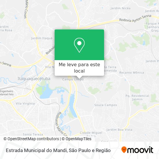 Estrada Municipal do Mandi mapa