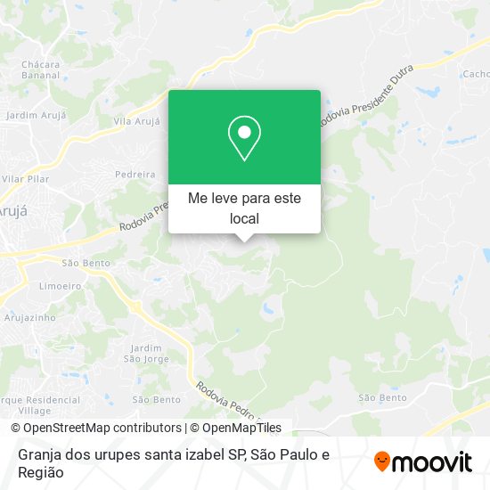 Granja dos urupes   santa izabel SP mapa