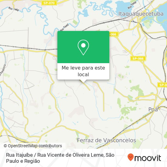 Rua Itajuíbe / Rua Vicente de Oliveira Leme mapa