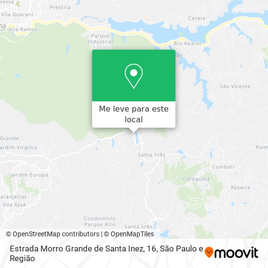 Estrada Morro Grande de Santa Inez, 16 mapa