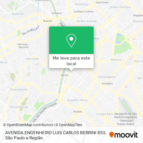 AVENIDA ENGENHEIRO LUIS CARLOS BERRINI 853 mapa