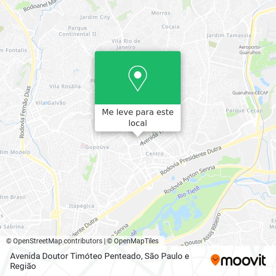 Avenida Doutor Timóteo Penteado mapa