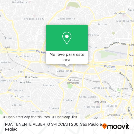 RUA TENENTE ALBERTO SPICCIATI 200 mapa