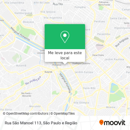Rua São Manoel 113 mapa