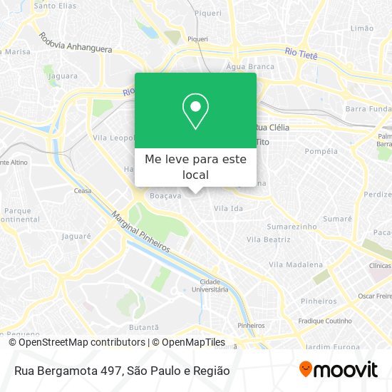 Rua Bergamota 497 mapa