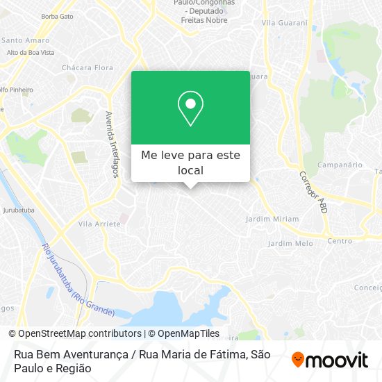 Rua Bem Aventurança / Rua Maria de Fátima mapa