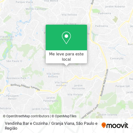 Vendinha Bar e Cozinha / Granja Viana mapa