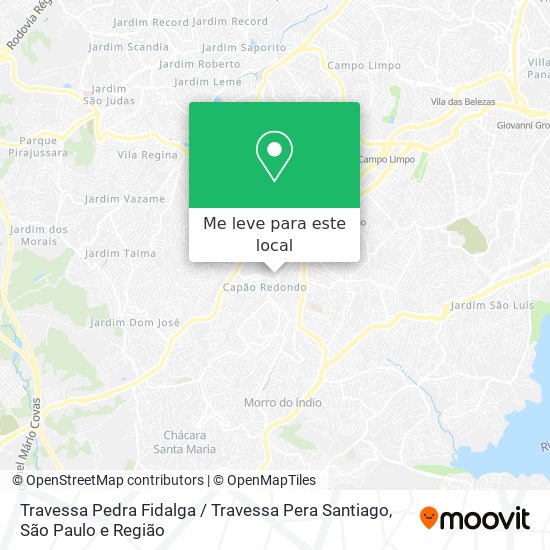 Travessa Pedra Fidalga / Travessa Pera Santiago mapa