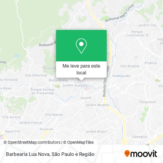 Barbearia Lua Nova mapa