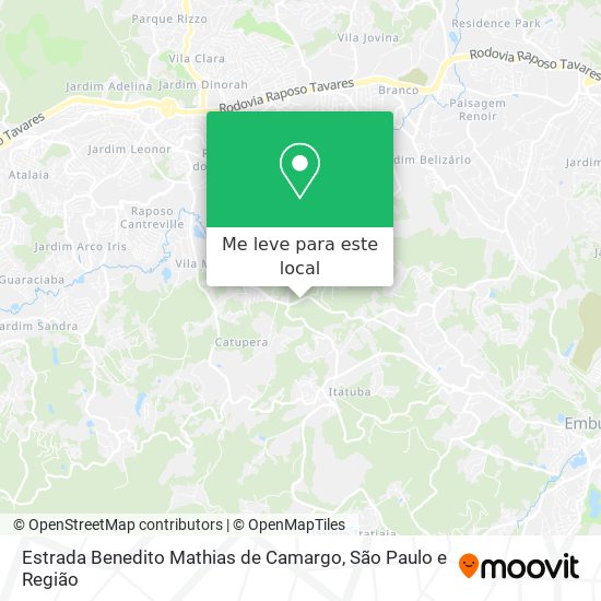 Estrada Benedito Mathias de Camargo mapa