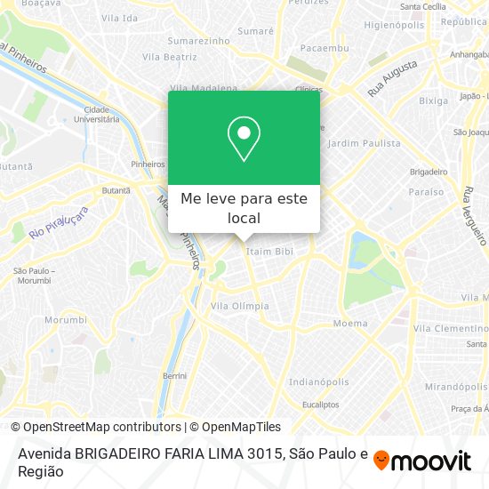 Avenida BRIGADEIRO FARIA LIMA 3015 mapa