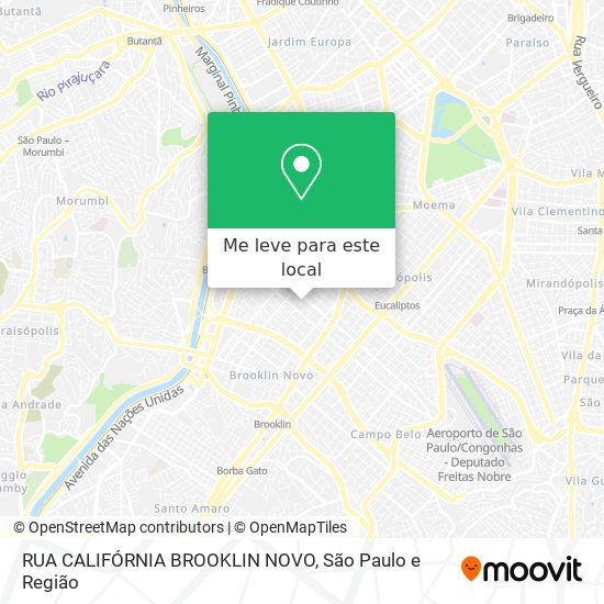 RUA CALIFÓRNIA BROOKLIN NOVO mapa