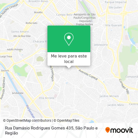Rua Damásio Rodrigues Gomes 435 mapa