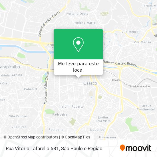 Rua Vitorio Tafarello 681 mapa