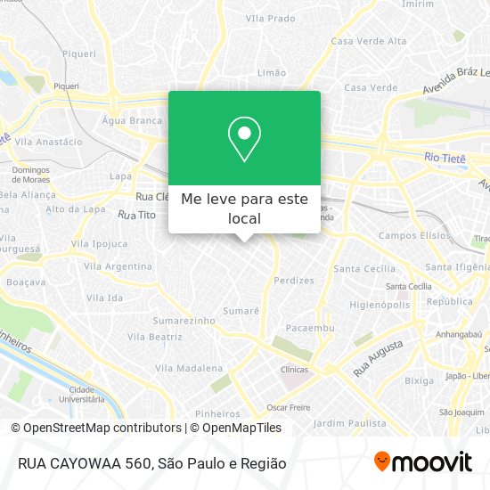 RUA CAYOWAA 560 mapa