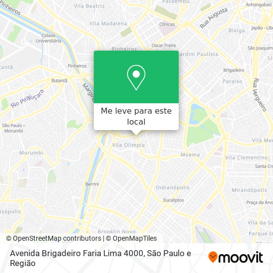 Avenida Brigadeiro Faria Lima  4000 mapa