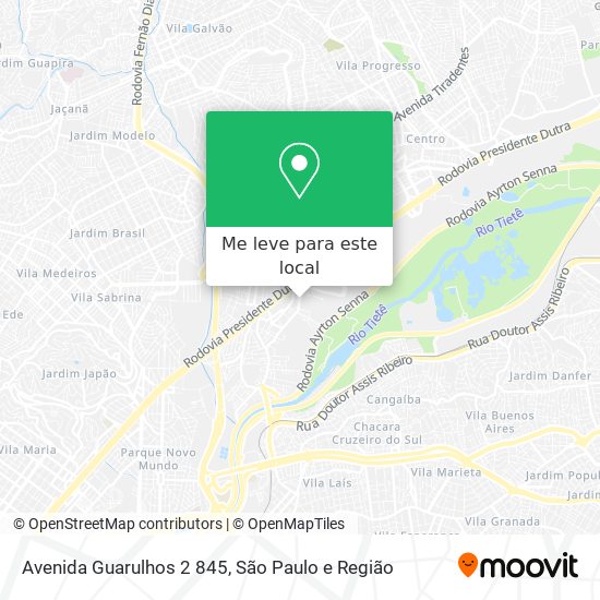 Avenida Guarulhos  2 845 mapa