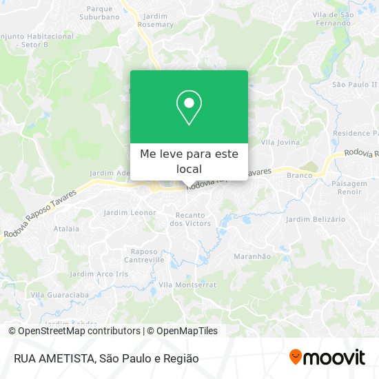 RUA AMETISTA mapa