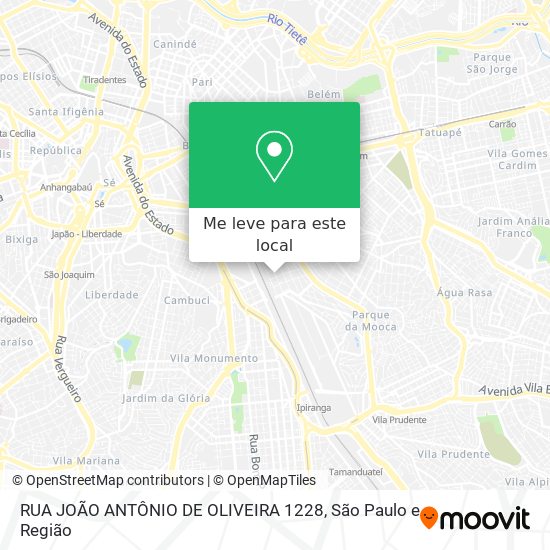 RUA JOÃO ANTÔNIO DE OLIVEIRA 1228 mapa