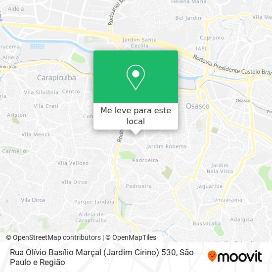 Rua Olívio Basílio Marçal (Jardim Cirino) 530 mapa