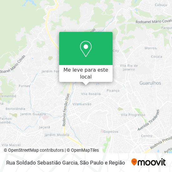 Rua Soldado Sebastião Garcia mapa