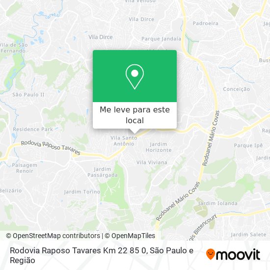 Rodovia Raposo Tavares  Km 22 85 0 mapa