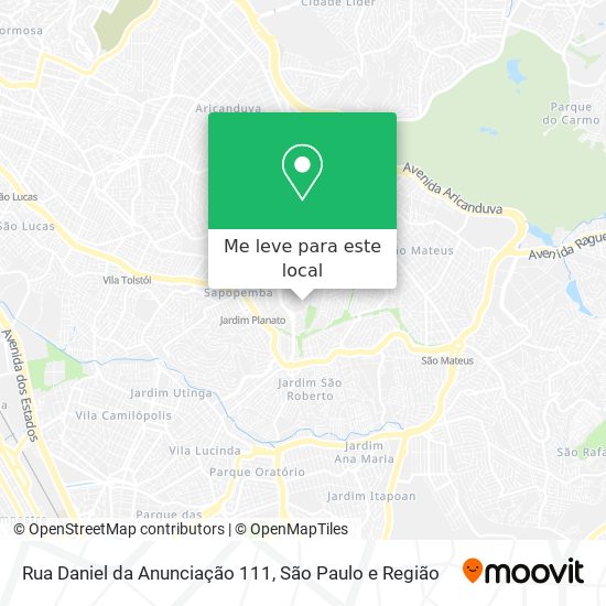 Rua Daniel da Anunciação 111 mapa