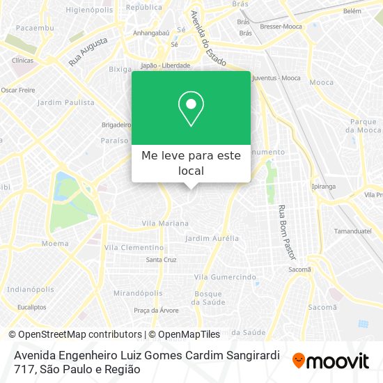 Avenida Engenheiro Luiz Gomes Cardim Sangirardi 717 mapa