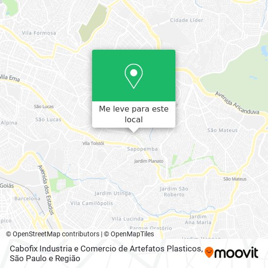 Cabofix Industria e Comercio de Artefatos Plasticos mapa
