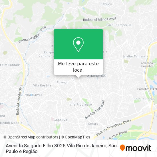 Avenida Salgado Filho  3025   Vila Rio de Janeiro mapa