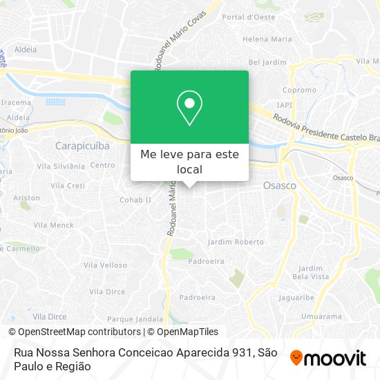 Rua Nossa Senhora Conceicao Aparecida 931 mapa