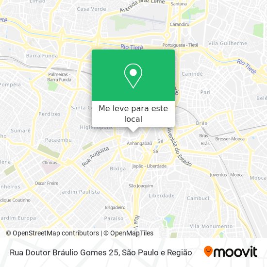 Rua Doutor Bráulio Gomes 25 mapa