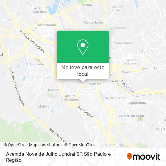 Avenida Nove de Julho  Jundiaí   SP mapa