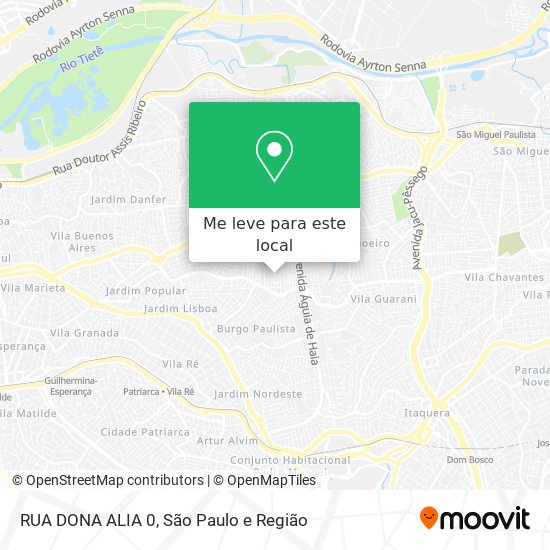 RUA DONA ALIA 0 mapa