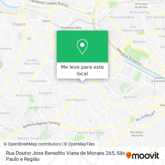 Rua Doutor Jose Benedito Viana de Moraes 265 mapa