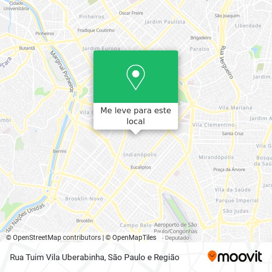 Rua Tuim   Vila Uberabinha mapa