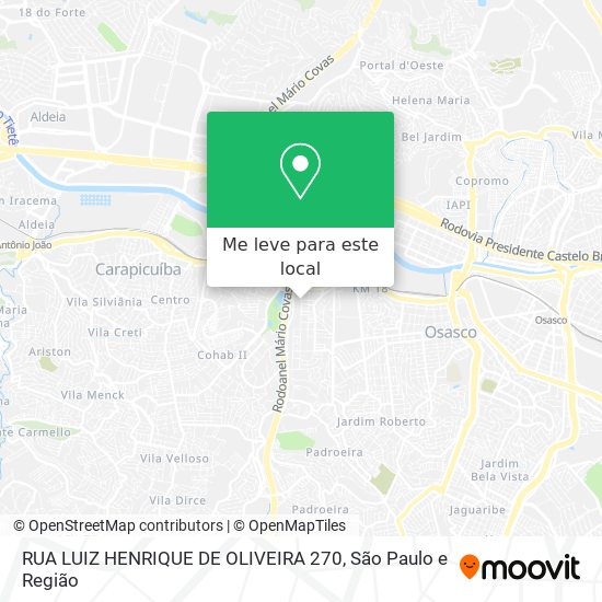 RUA LUIZ HENRIQUE DE OLIVEIRA 270 mapa