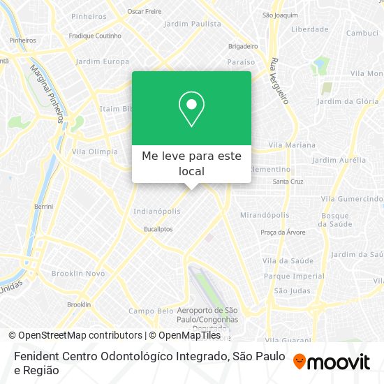 Fenident Centro Odontológíco Integrado mapa