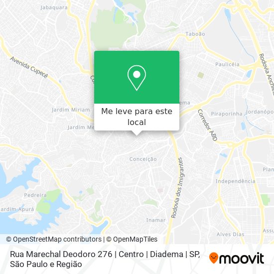 Rua Marechal Deodoro  276 | Centro | Diadema | SP mapa