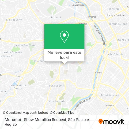 Morumbi - Show Metallica Request mapa