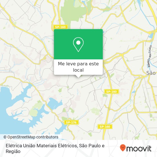 Elétrica União Materiais Elétricos mapa