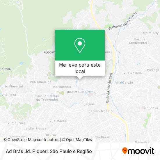 Ad Brás Jd. Piqueri mapa