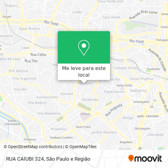 RUA CAIUBI 324 mapa