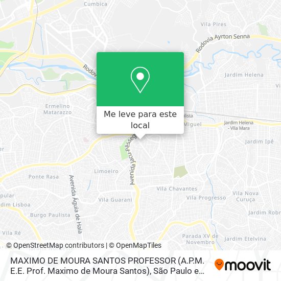 MAXIMO DE MOURA SANTOS PROFESSOR (A.P.M. E.E. Prof. Maximo de Moura Santos) mapa