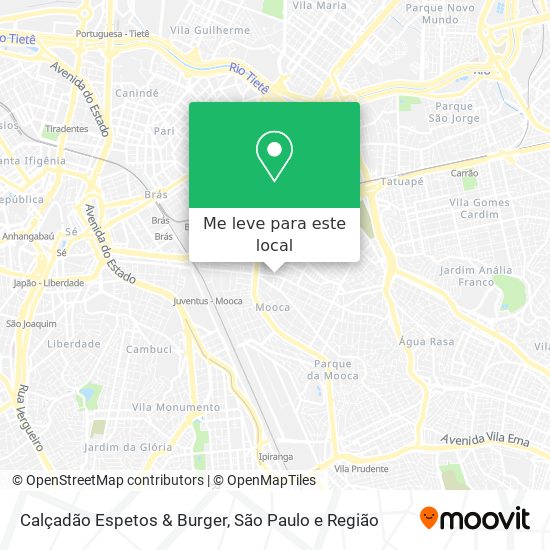 Calçadão Espetos & Burger mapa