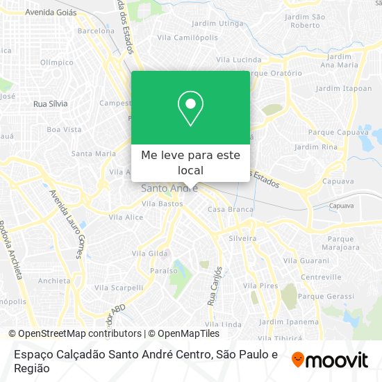 Espaço Calçadão Santo André Centro mapa