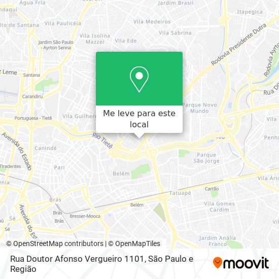 Rua Doutor Afonso Vergueiro  1101 mapa