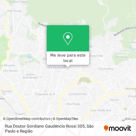 Rua Doutor Gordiano Gaudêncio Rossi 305 mapa