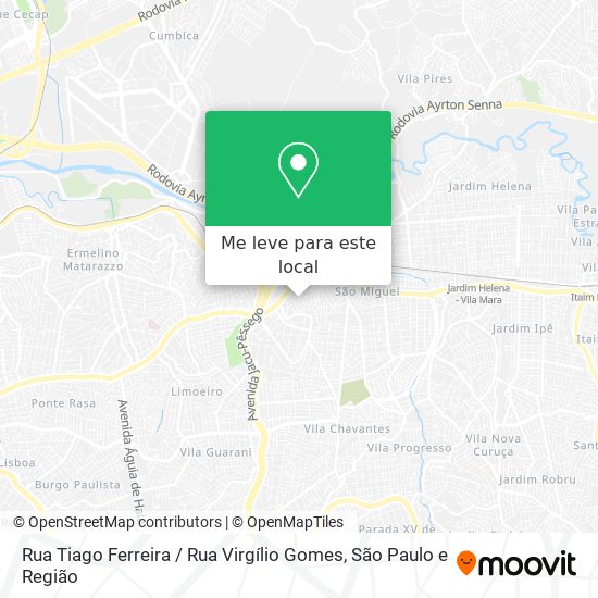 Rua Tiago Ferreira / Rua Virgílio Gomes mapa